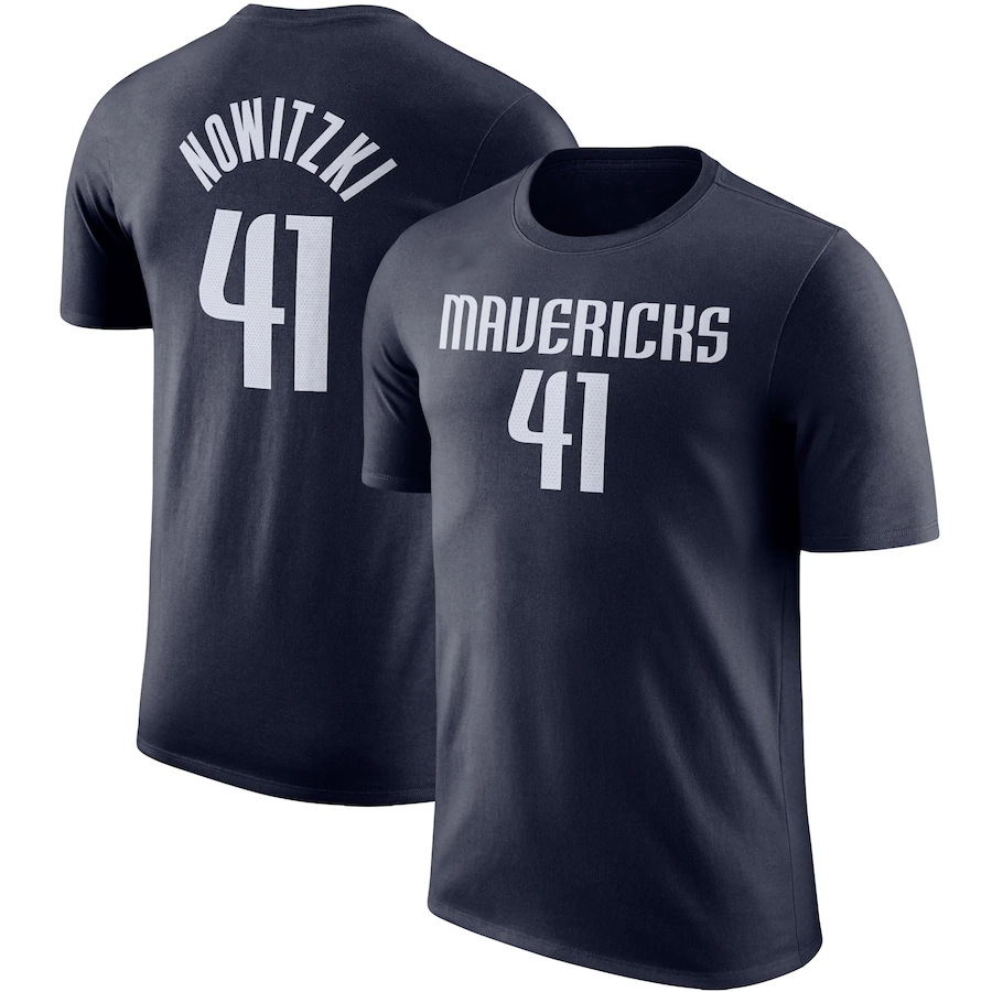 Men NBA Dallas Mavericks #41 Nowitzki 2024 T shirt->nba t-shirts->Sports Accessory